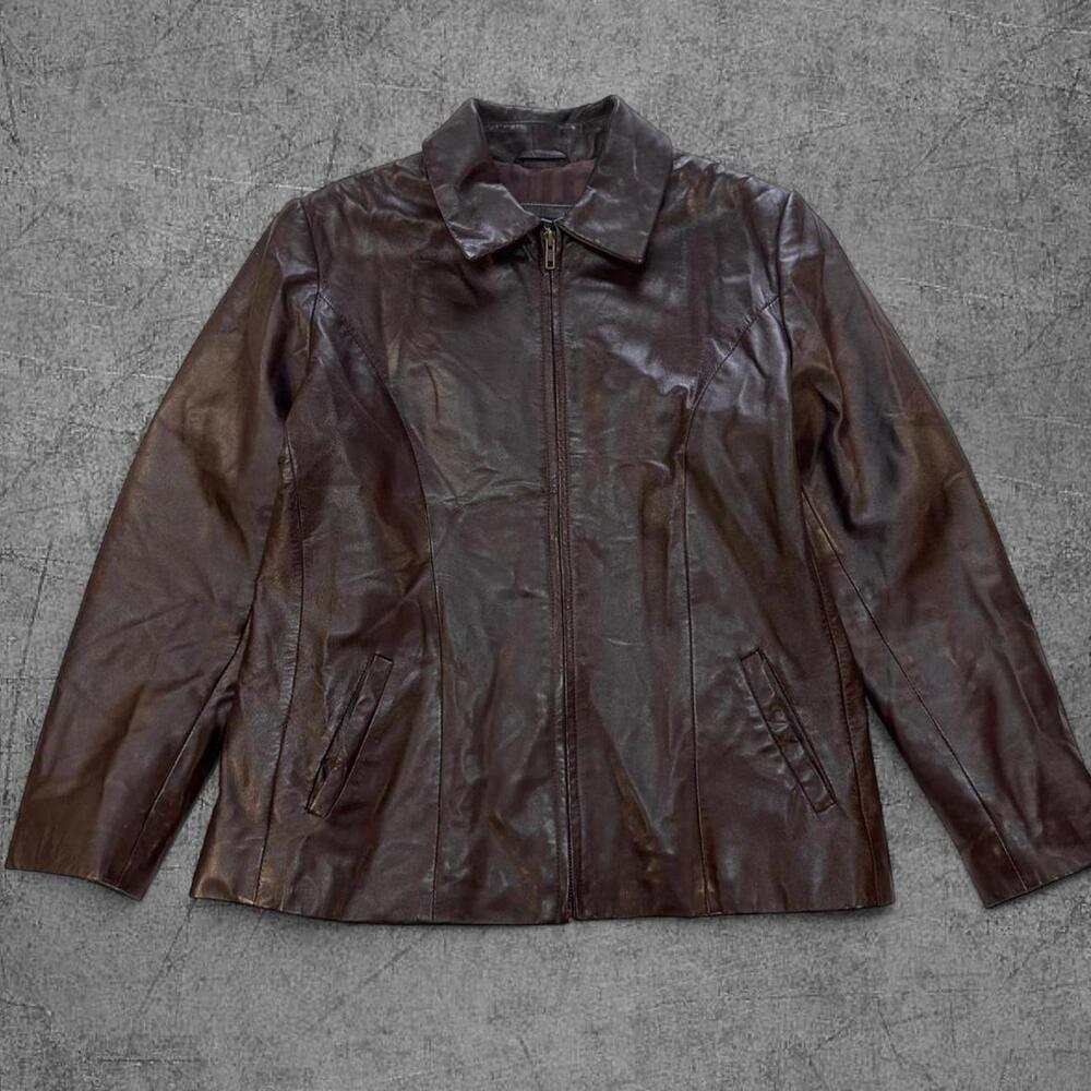 Vintage Women’s Guccini Brown Leather Jacket